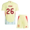 Maillot de Supporter Espagne Pedri 26 Extérieur Euro 2024 Pour Enfant